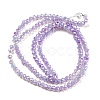 Transparent Baking Paint Glass Beads Strands DGLA-F002-02B-03-3