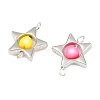 CCB Plastic Frame with Polymer Clay Beads Star Links Connector Charms KK-D103-09C-P-2