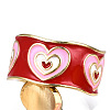 Brass Enamel Cuff Rings RJEW-T018-02G-01-NF-1