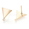 Brass Stud Earring Findings X-KK-T029-09G-2