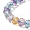 Natural Fluorite Beaded Stretch Bracelets BJEW-K233-01A-02-3