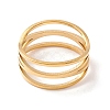Criss Cross 304 Stainless Steel Finger Ring for Women  RJEW-B035-03G-2