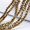 Electroplate Transparent Glass Beads Strands EGLA-A034-T1mm-UA01-1