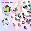 50Pcs Glass European Beads GPDL-YW0001-04-3