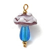 304 Stainless Steel with Handmade Bumpy Lampwork Pendants LA-CBA4231-01A-G-1