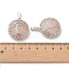 Natural Rose Quartz Pendants FIND-PW0025-04N-2