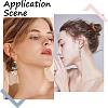 Ocean Theme Synthetic Turquoise & Natural Shell Dangle Earrings DIY Making Kit DIY-SC0025-79-5
