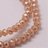 Electroplate Glass Bead Strands GLAA-K016-2x3mm-09PL-3