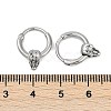 Snake Head 316 Surgical Stainless Steel Hoop Earrings EJEW-G416-41B-AS-5