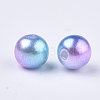 Rainbow ABS Plastic Imitation Pearl Beads OACR-Q174-4mm-02-2
