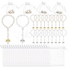 28Pcs 2 Styles Angel with Flower Plastic Imitation Pearl Charm Bracelets BJEW-GO0001-40-1