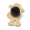 Coffee Bean Farmer Enamel Brooches AL-I003-03G-04-2