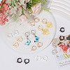 20Pcs 5 Style Stainless Steel Huggie Hoop Earrings Findings STAS-SC0004-51-4