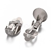 Tarnish Resistant 304 Stainless Steel Clip-on Earring Setting STAS-P249-22P-1