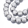 Electroplate Glass Beads Strand EGLA-S188-19-3