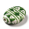 Handmade Printed Porcelain Beads PORC-F005-01B-3