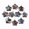 Assembled Synthetic Imperial Jasper and Bronzite Pendants G-S366-002E-1