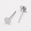 Anti-Tarnish Rhodium Plated 925 Sterling Silver Earrings Findings STER-P032-15-5mm-2