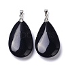 Natural Obsidian Pendants G-D084-01P-B05-2