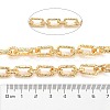 Alloy Textured Oval Link Chains LCHA-K001-05G-3