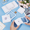 BENECREAT 6Pcs 2 Styles Square Plastic Loose Diamond Storage Boxes CON-BC0007-16-3