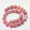Natural Crackle Agate Beads Strands G-G055-8mm-11-2