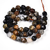 Natural Petrified Wood Beads Strands G-T139-8mm-52-3