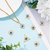 DICOSMETIC 30Pcs 5 Styles Rack Plating Alloy Enamel Evil Eye Pendants FIND-DC0002-43-6