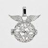 Brass Hollow Cage Pendants KK-J189-09P-1