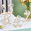 Poplar Wood Table Numbers WOOD-WH0112-97-2