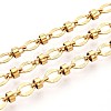 304 Stainless Steel Textured Oval Link Chains CHS-N005-06C-G-1