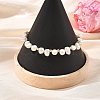 Natural Cultured Freshwater Pearl & Brass Beaded Bracelets for Women BJEW-JB13871-2