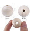 Natural Unfinished Wood Beads WOOD-S651-A25mm-LF-3