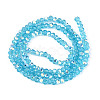 AB Color Plated Transparent Glass Rondelle Beads Strands EGLA-T029-2mm-10D-2