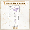 2Pcs Star Alloy & Acrylic & Iron Snap Hair Clips PHAR-LP0001-02-2