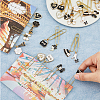 24Pcs 12 Style Iron Oval Long Paper Clips AJEW-AB00175-5