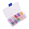400Pcs 10 Colors Frosted Spray Painted Glass Beads Strands GLAA-CJ0001-39-7