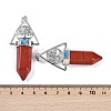 Natural Red Jasper Faceted Pointed Bullet Big Pendants G-H076-02P-02-2