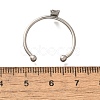 304 Stainless Steel Open Cuff Ring Components STAS-M057-01A-P-3