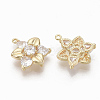 Brass Clear Cubic Zirconia Links X-ZIRC-Q021-040G-NF-2
