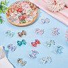 50Pcs 10 Colors UV Plating Transparent Acrylic Beads TACR-TA0001-90-5