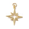 Rack Plating Brass Micro Pave Clear Cubic Zirconia Pendants X-KK-F853-14G-2