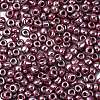 6/0 Opaque Colors Lustered Round Glass Seed Beads X-SEED-A012-4mm-126-3