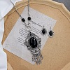 Vintage Ethnic Bohemian Style Alloy & Resin Pendant Necklace & Dangle Earrings Sets FS-WGADC17-02-1