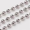 Tarnish Resistant Electroplate 304 Stainless Steel Ball Chains CHS-L001-3.2mm-P-1