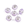 Baking Paint Transparent Glass European Beads GPDL-N004-C14mm-B04-1
