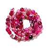 Natural Striped Agate/Banded Agate Beads Strands G-A246-8mm-13-3