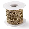Ion Plating(IP) 304 Stainless Steel Rope Chains CHS-G027-08B-G-3