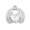 Brass Micro Pave Cubic Zirconia Charms ZIRC-P122-01B-P01-1