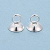 201 Stainless Steel Bead Cap Pendant Bails STAS-L244-27E-S-3